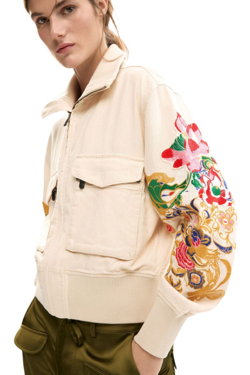 Women's Patch jacket with flowers