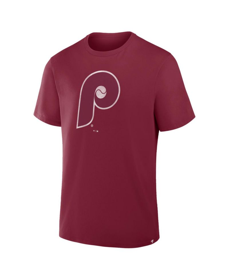 Men's Burgundy Philadelphia Phillies Vintage Logo Legacy T-Shirt