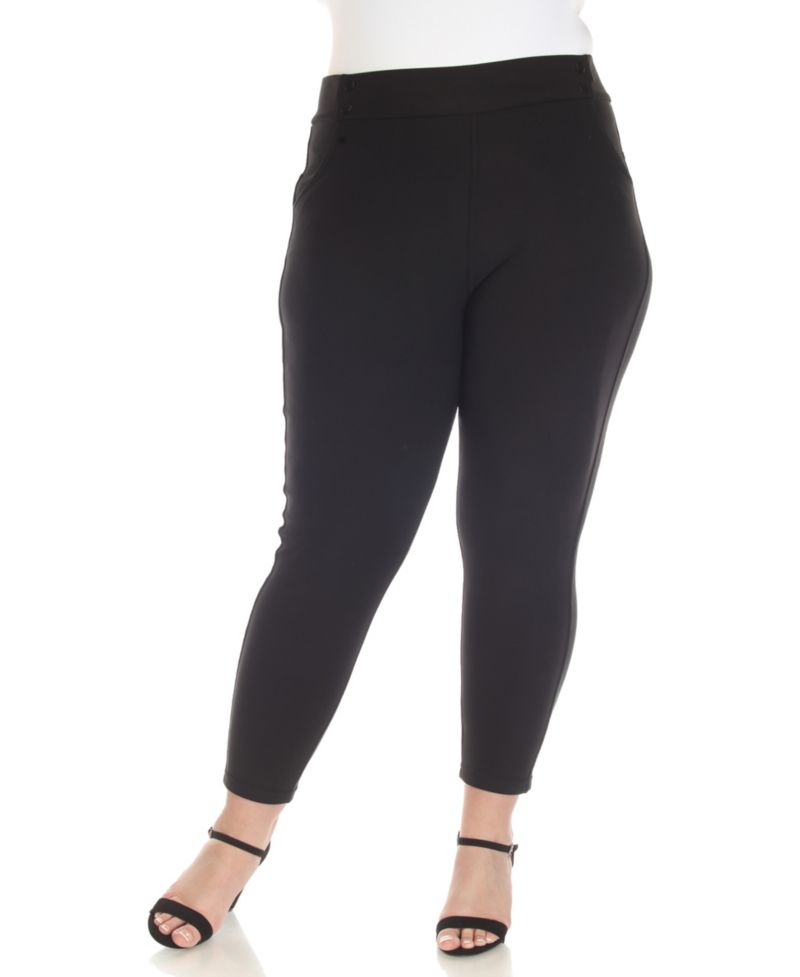Plus Size Flutter-Sleeve Top and Scuba Pants Set