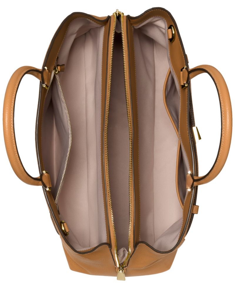 Deco Pebbled Leather Satchel Extra-Large Bag