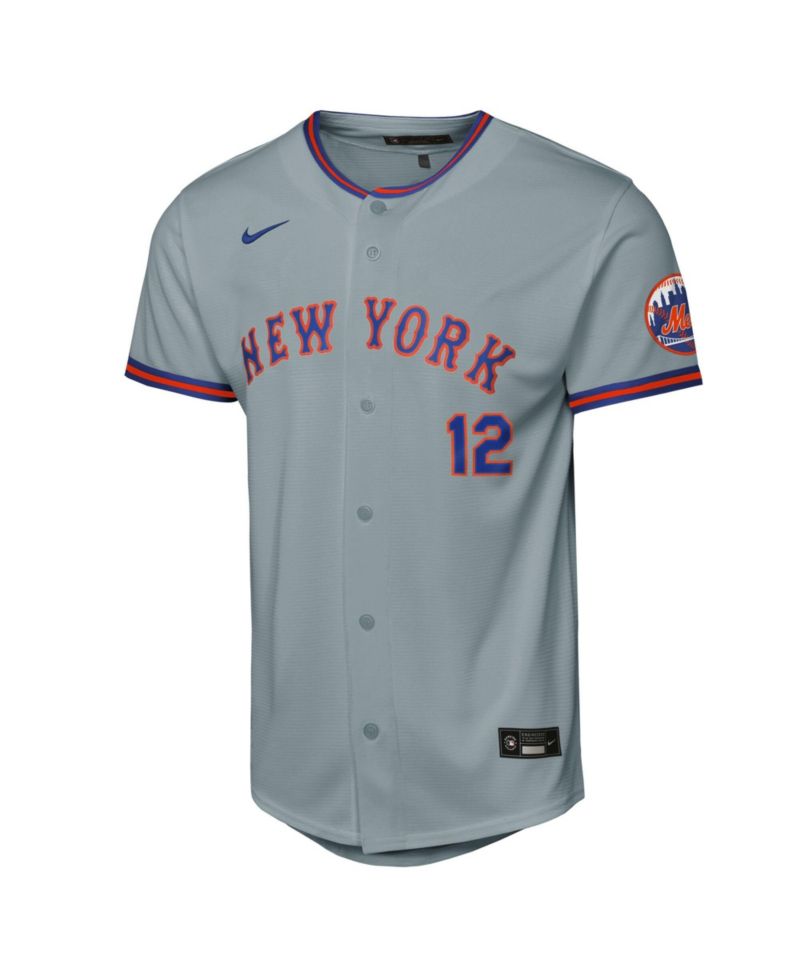 Big Boys and Girls Francisco Lindor Gray New York Mets Road Stadium Player Jersey