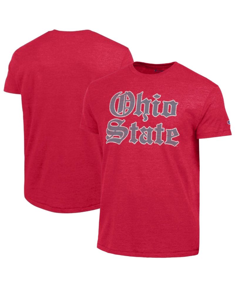 Men's Scarlet Ohio State Buckeyes Triumph Tri-Blend T-Shirt