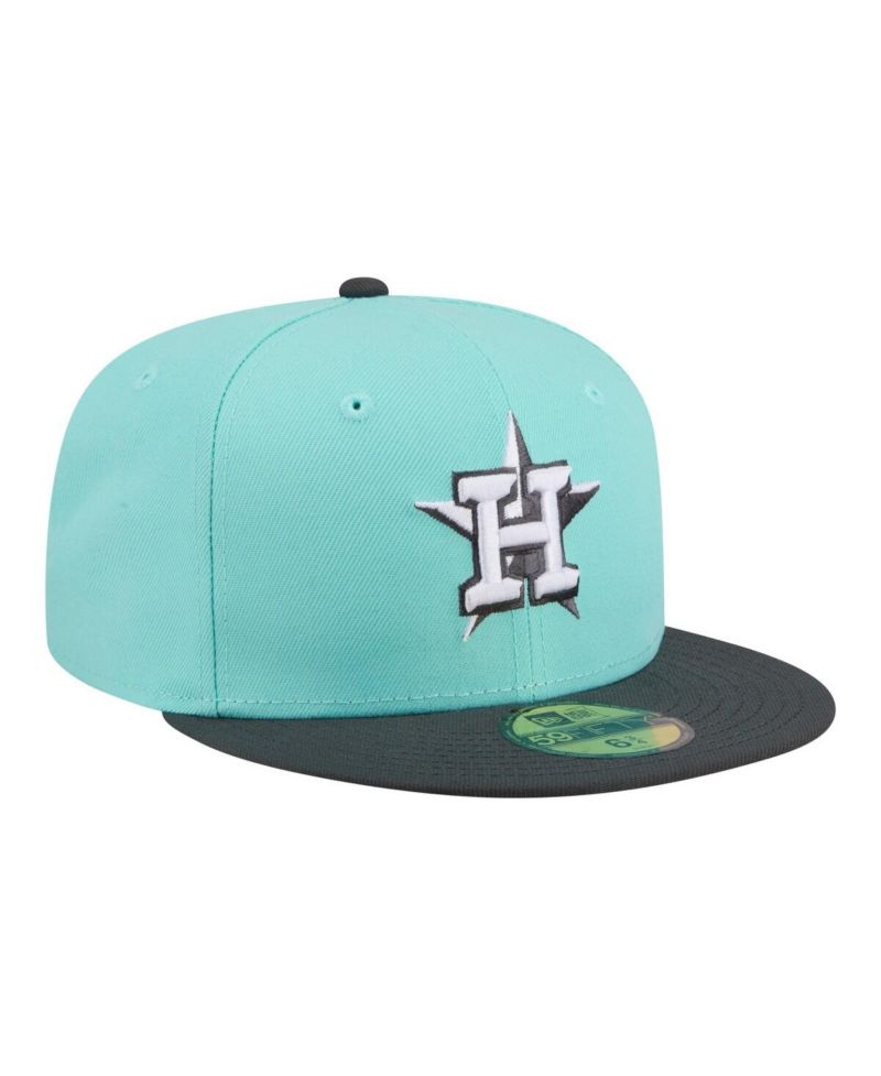 Men's Turquoise/Charcoal Houston Astros Two-Tone Color Pack 59FIFTY Fitted Hat