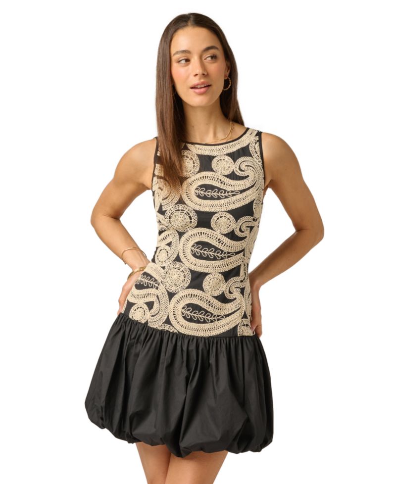 Women's Boat-Neck Sleeveless Dress