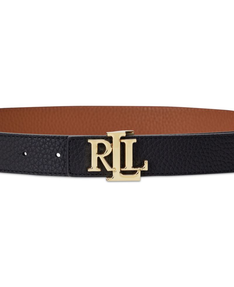 Women's Logo Reversible Pebbled Leather Belt
