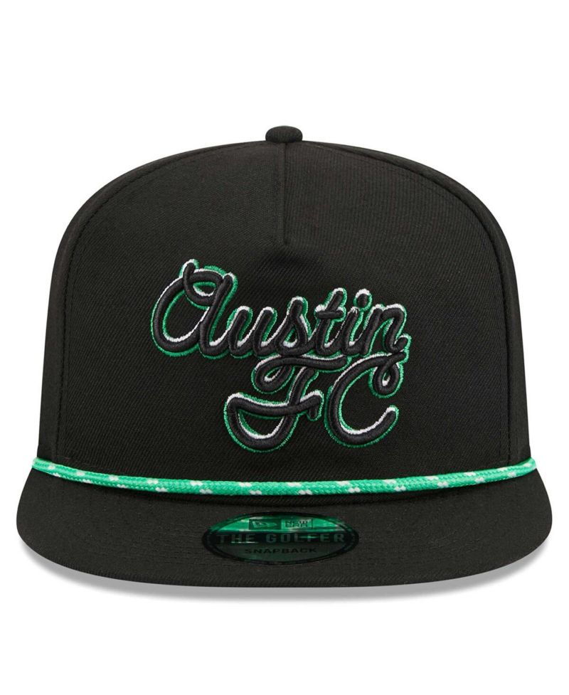 Men's Black Austin FC Script Golfer Adjustable Hat