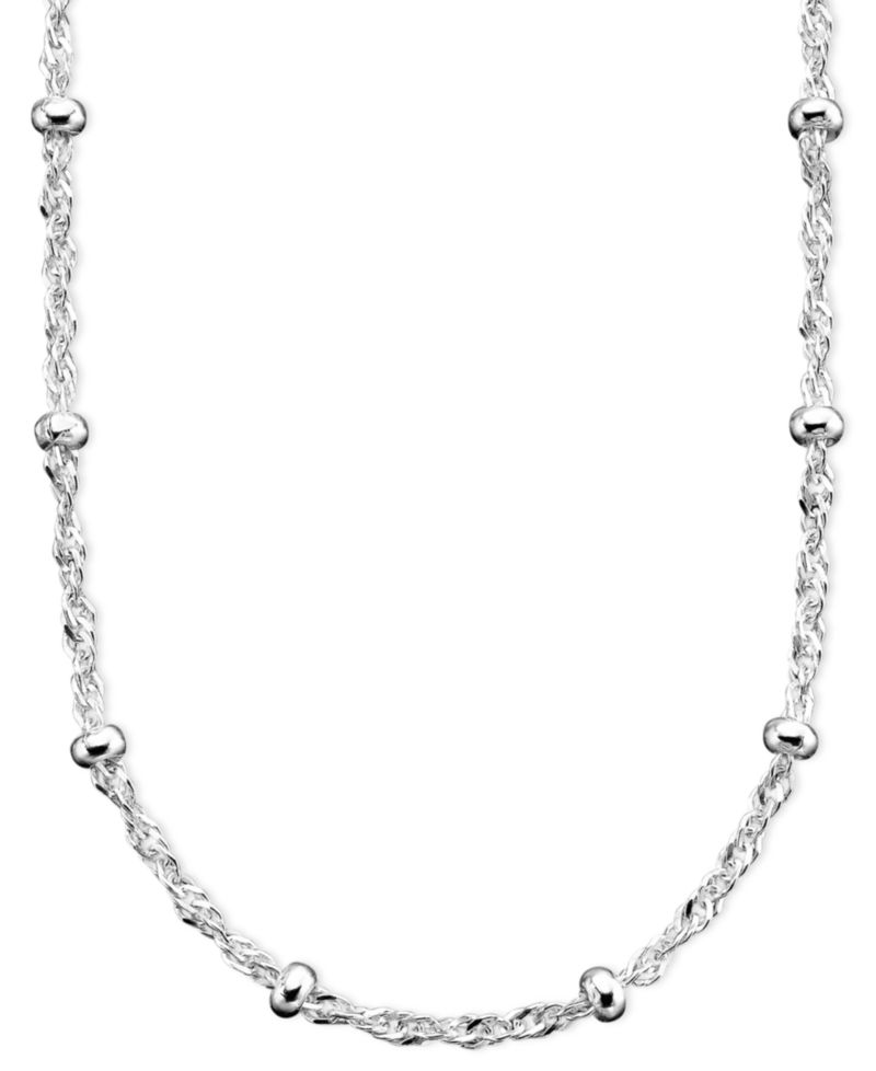 Small Beaded Singapore Chain Necklace and Anklet