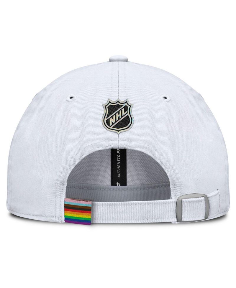 Men's White New Jersey Devils PRIDE Adjustable Hat