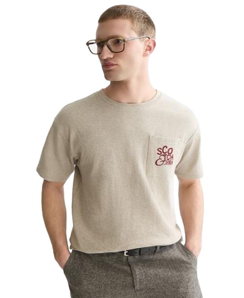 Men's Bonded Chest Pocket Artwork Crewneck T-Shirt
