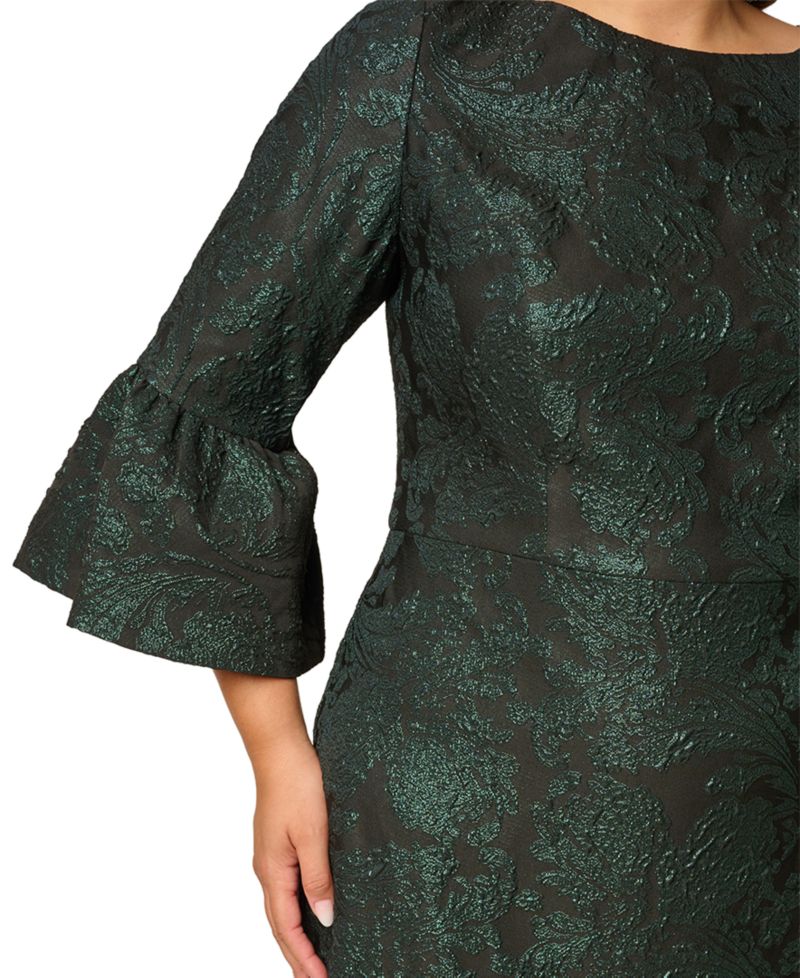 Plus Size A-Line Jacquard Dress