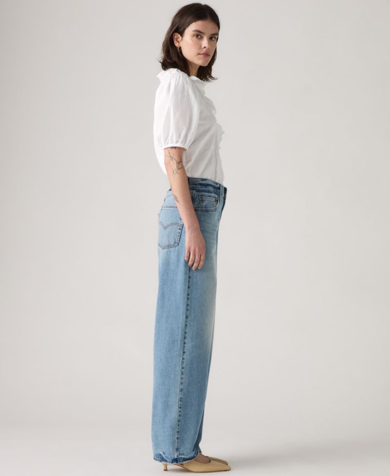 Premium Women's Mid-Rise Baggy Dad Jeans