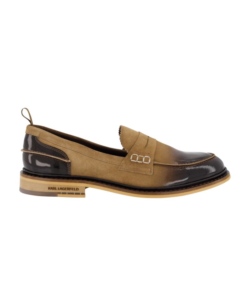 Men's White Label Suede Penny Loafers