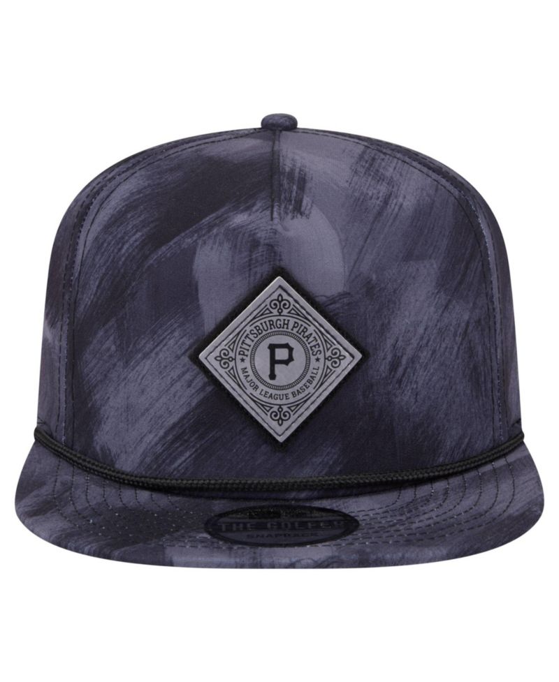 Men's Navy Pittsburgh Pirates Printed Golfer Snapback Hat