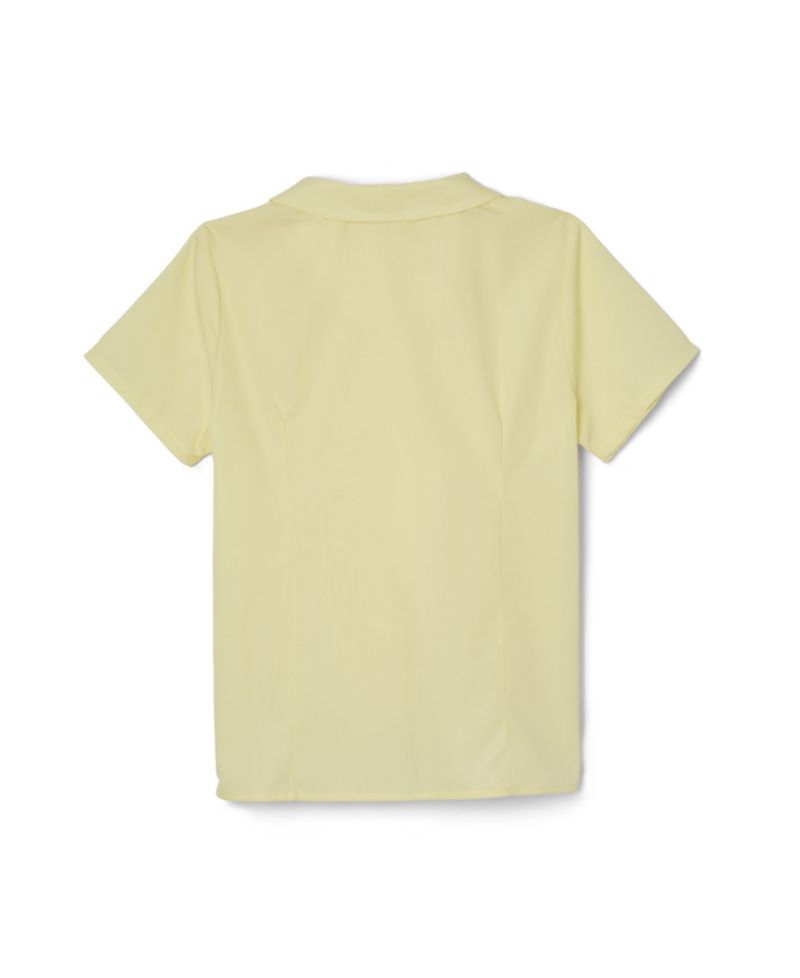Plus Girls Short Sleeve Modern Peter Pan Blouse