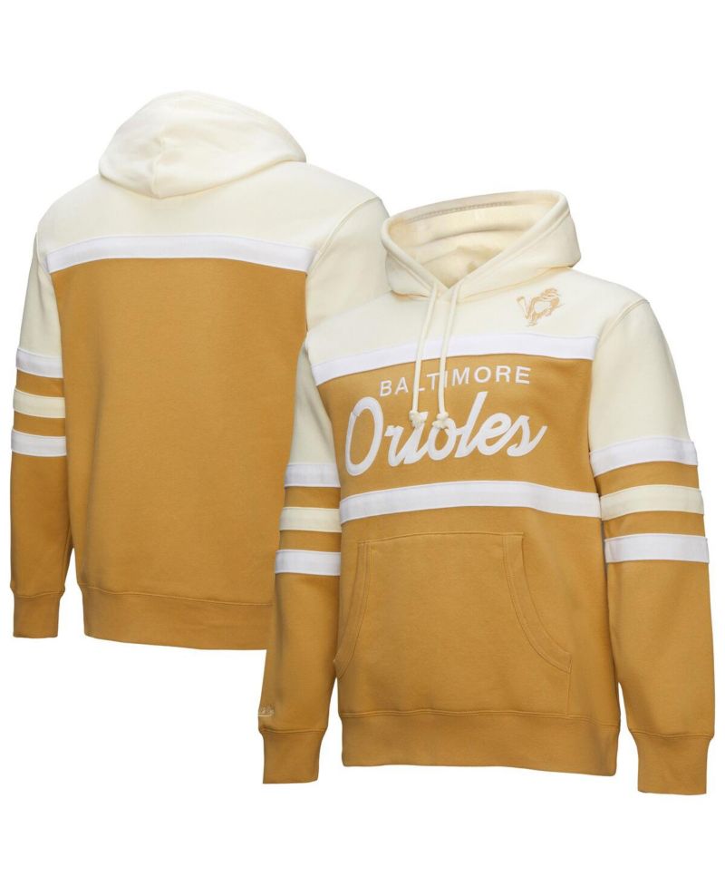 Men's Tan/Cream Baltimore Orioles Head Coach Pullover Hoodie