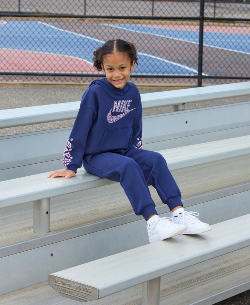 Girls' 2T-6X Retro Remix Long-Sleeve Hoddie and Joggers, 2-Piece Set
