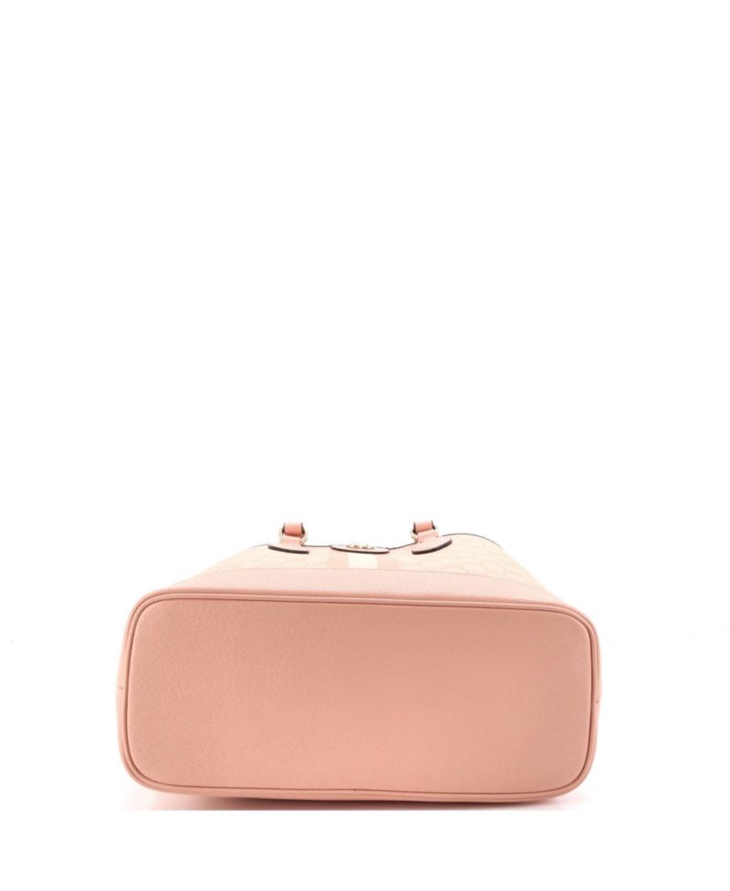 Small Ophidia Top Handle Tote Coated Canvas with Leather