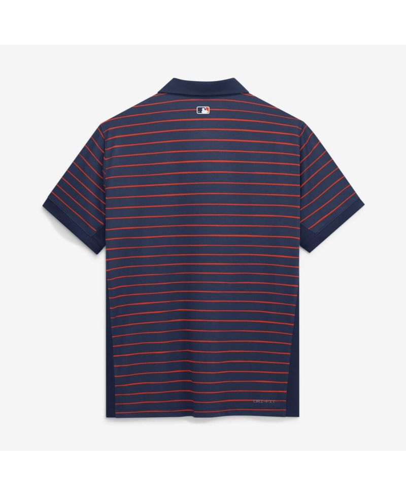 Men's Navy/Orange Houston Astros Authentic Collection City Connect Striped Victory Dri-FIT Polo Shirt