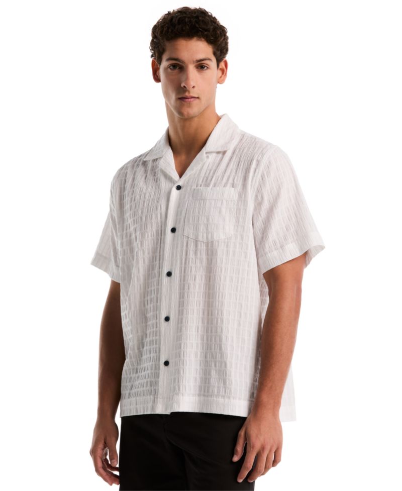 Men's Seersucker Camp Shirt