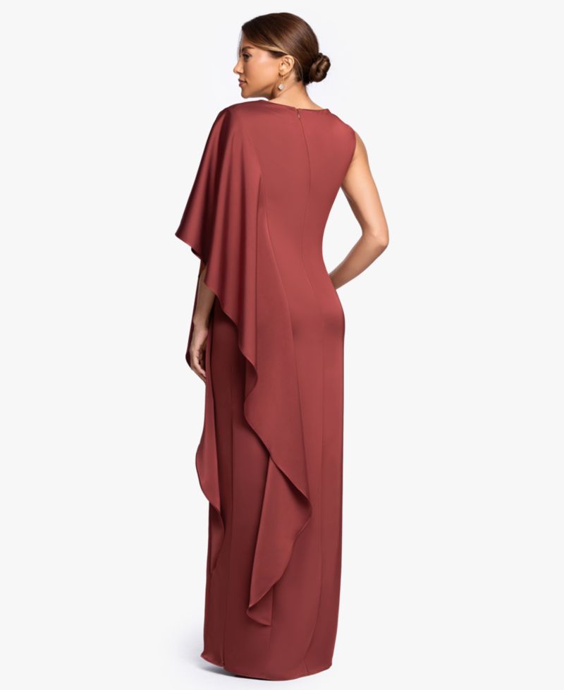 Women's Draped-Sleeve Boat Neck Gown