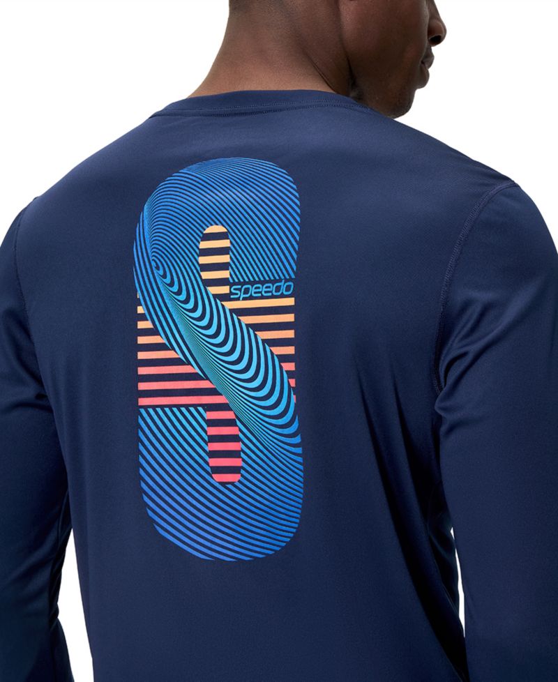 Men's Long-Sleeve Graphic Swim T-Shirt