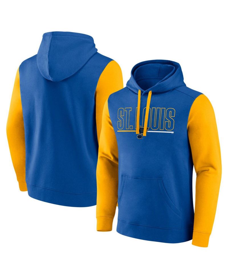Men's Blue St. Louis Blues Deliver Fleece Pullover Hoodie