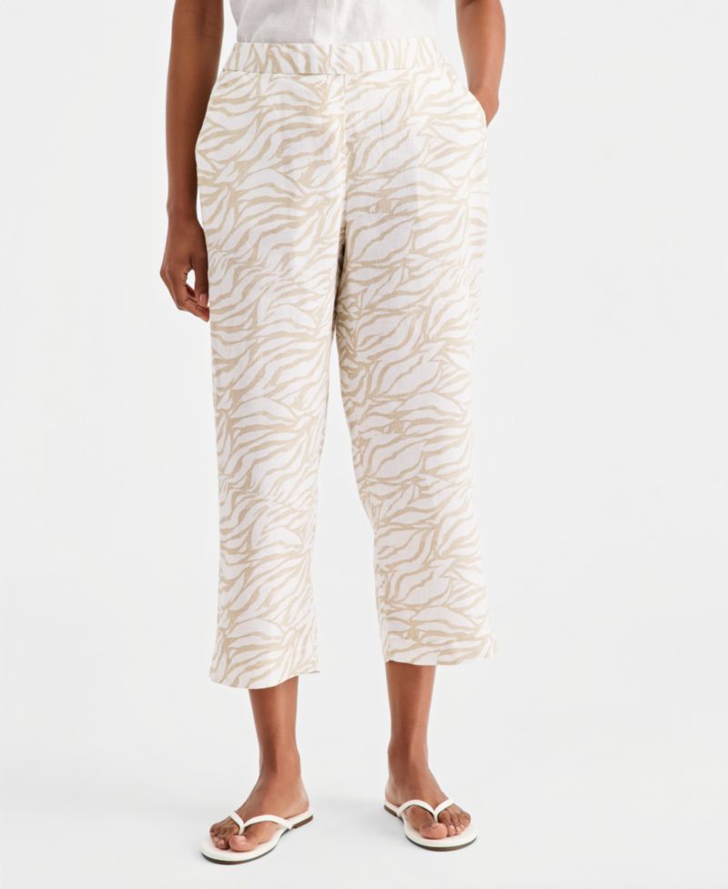 Women's 100% Linen Drawstring Pants