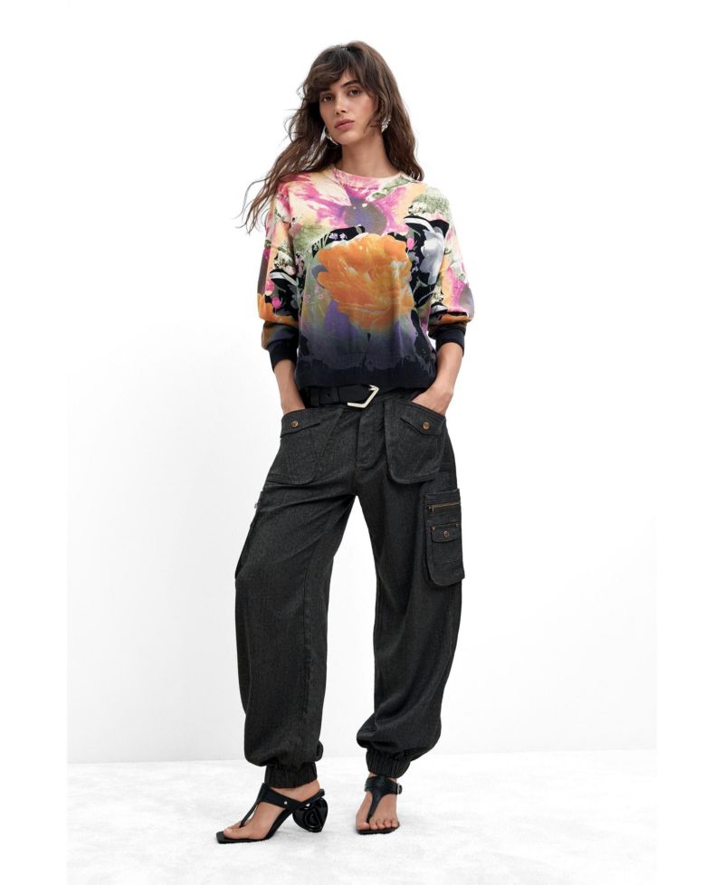 Women's Lacroix Floral-Print Long-Sleeve Sweater