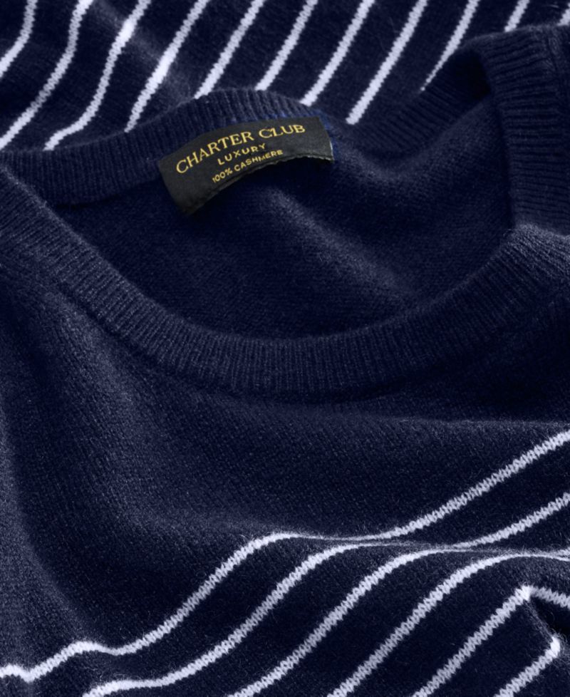 100% Cashmere Women's Petite Long-Sleeve Crewneck Sweater