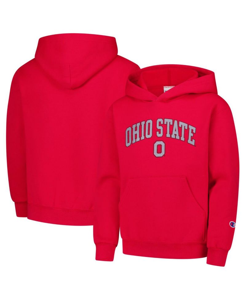 Big Boys and Girls Scarlet Ohio State Buckeyes Campus Pullover Hoodie
