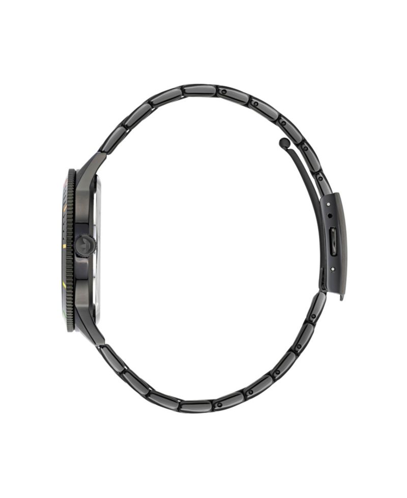 Unisex Three Hand Edition Three Small Black Stainless Steel Bracelet Watch 36mm