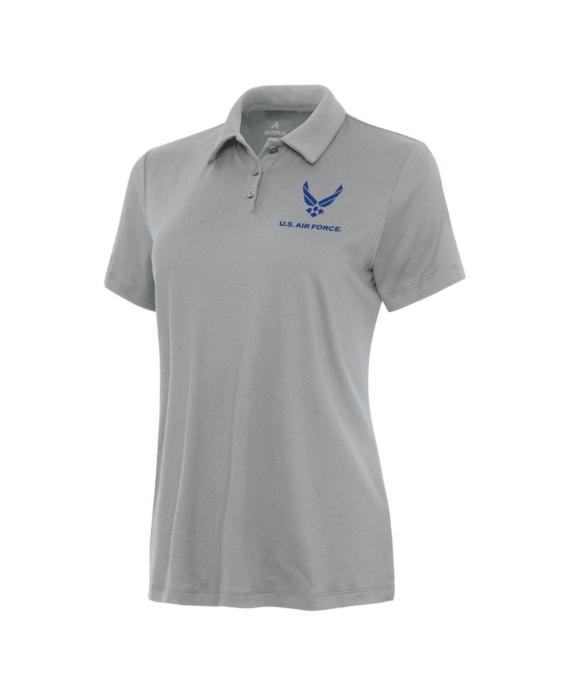 Women's Gray Air Force Reprocess Polo Shirt