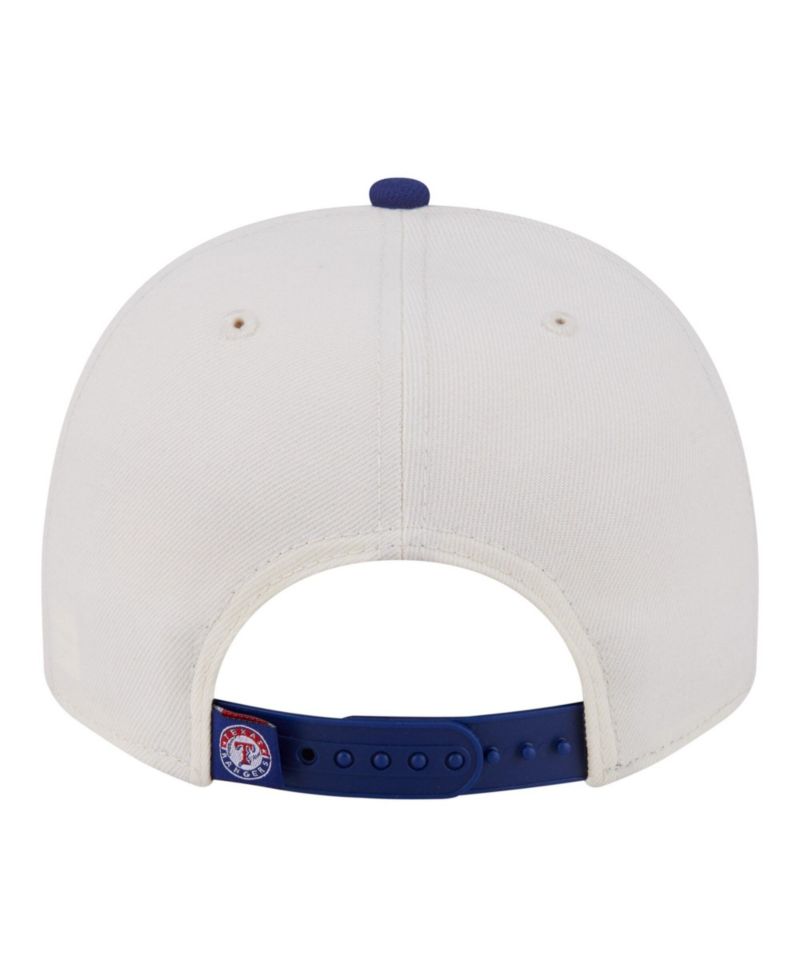 Men's Cream/Royal Texas Rangers Classic A-Frame 9FIFTY Snapback Hat