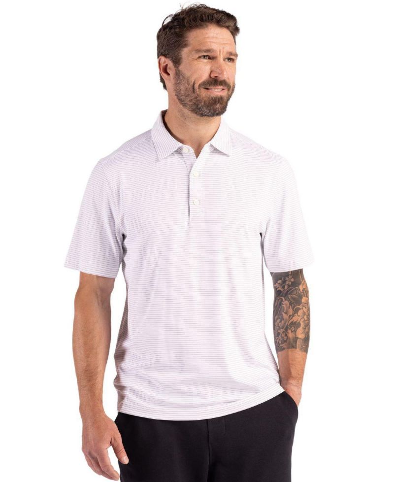 Men's Forge Eco Fine Line Stripe Recycled Polo