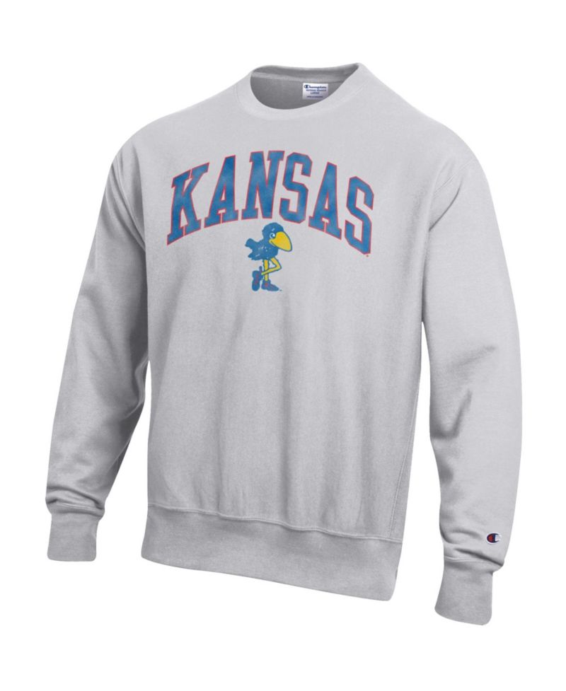 Men's Kansas Jayhawks Reverse Weave Crewneck Sweatshirt