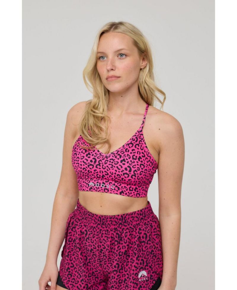 Medium Support Infinite Sports Bra - Pink Leopard