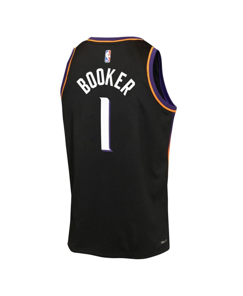 Big Boys and Girls Devin Booker Black Phoenix Suns Swingman Jersey