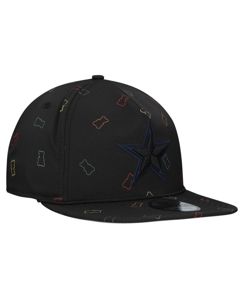 Men's Black Dallas Cowboys Gummy Golfer Snapback Hat