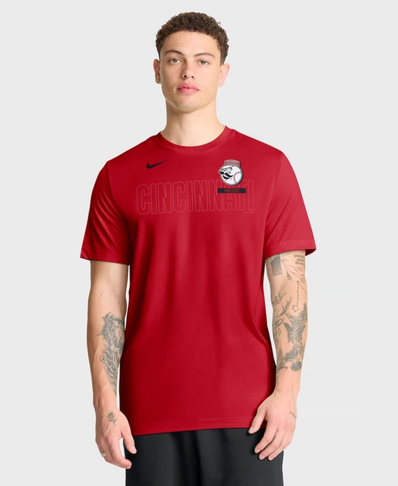 Men's Red Cincinnati Reds Knockout Team Legend Dri-FIT T-Shirt