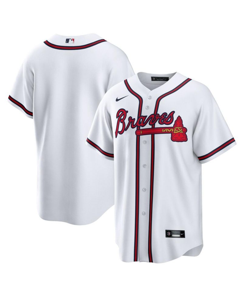 Men's Atlanta Braves Official Blank Replica Jersey