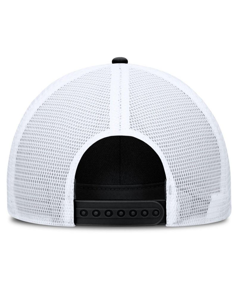 Men's Black/White Iowa Hawkeyes 2025 On-Field Rise Engineered Trucker Adjustable Hat