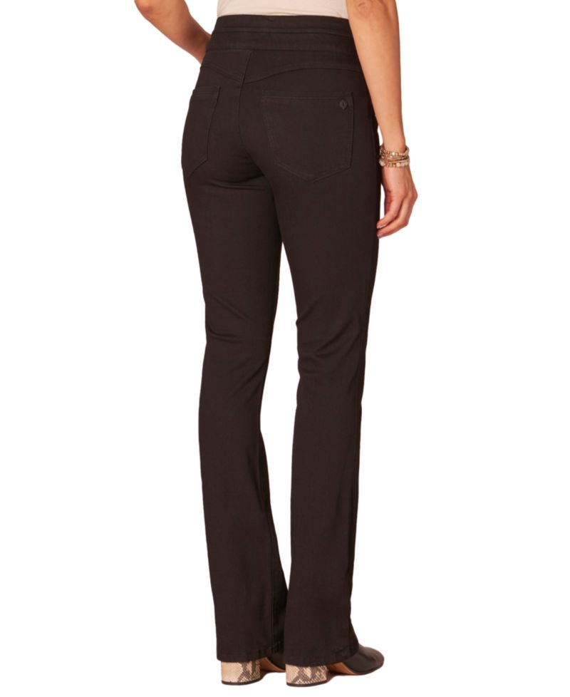Petite "Ab"solution Pull-On High-Rise Bootcut Jeans