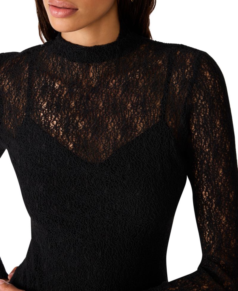 Women's Vivienne Lace Mini Mock-Neck Dress