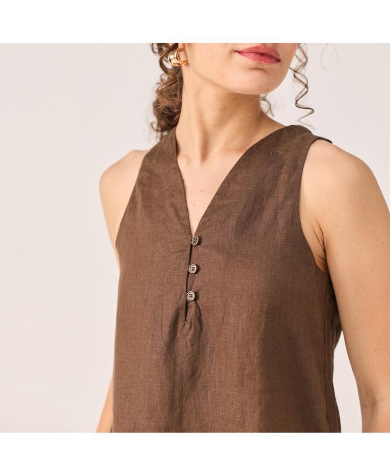 Women's Button Neck Top