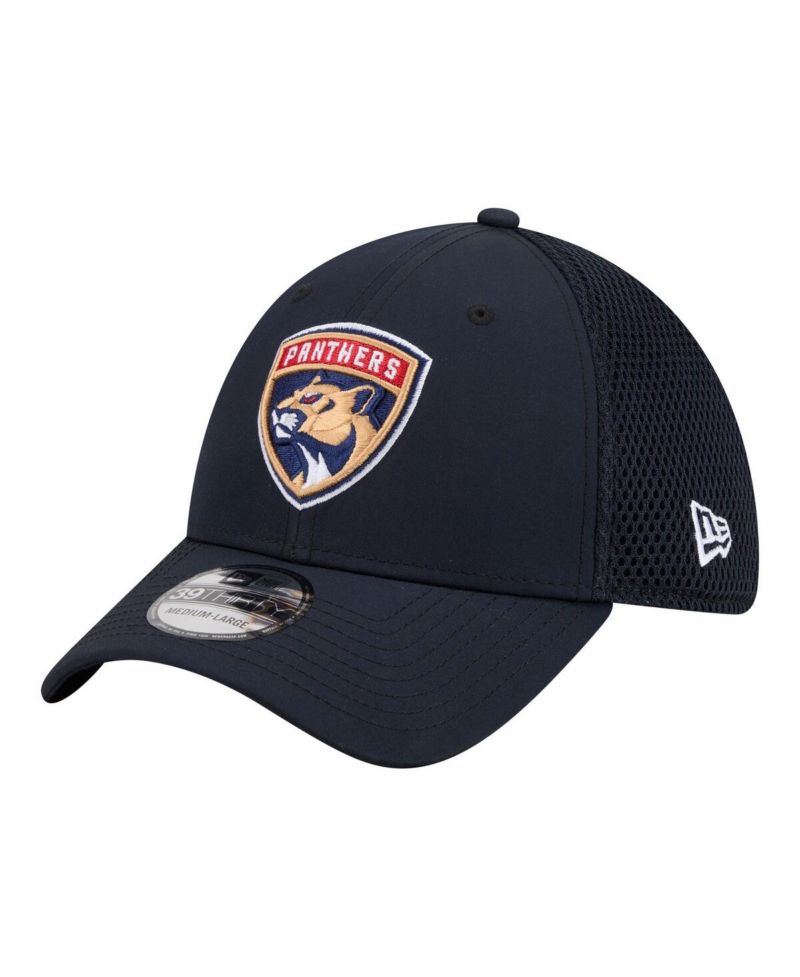 Men's Navy Florida Panthers Logo 39THIRTY Flex Hat
