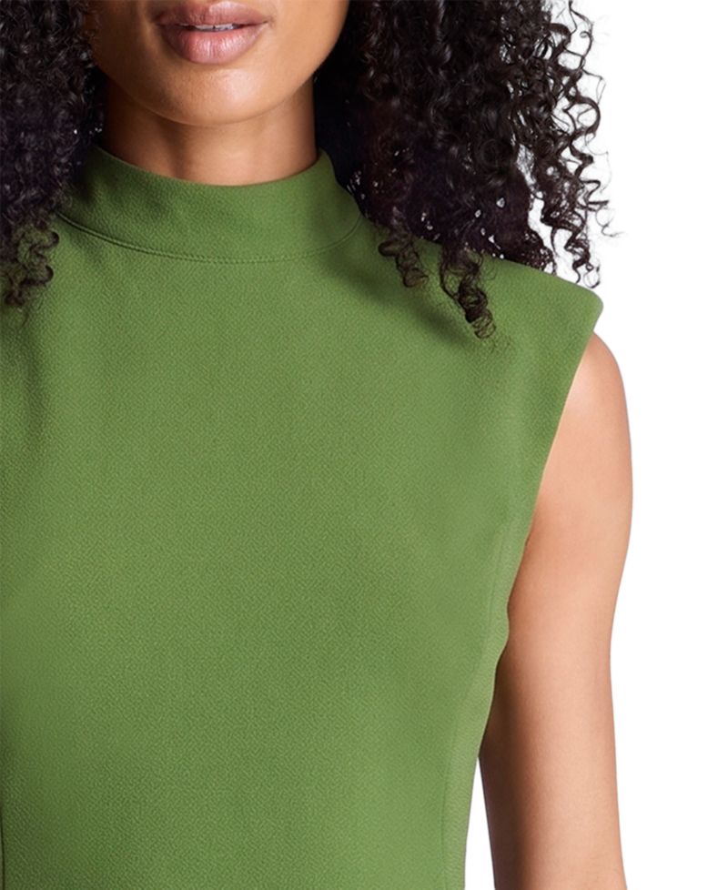 Women's Mock Neck Ruched Mini Dress
