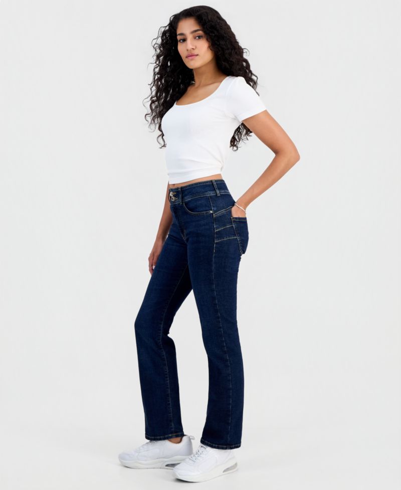 Women's Shape Up Mid-Rise Straight-Leg Jeans