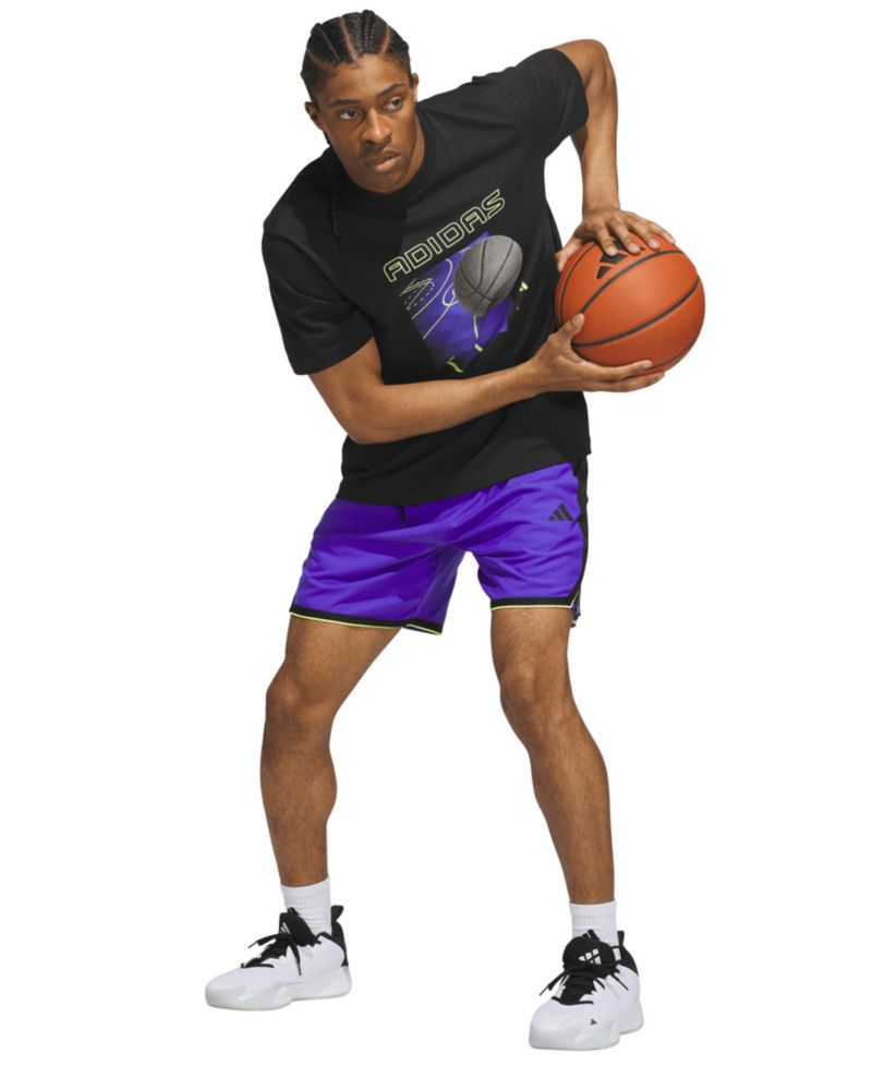 Men's Bold Basketball Court Graphic Crewneck T-Shirt
