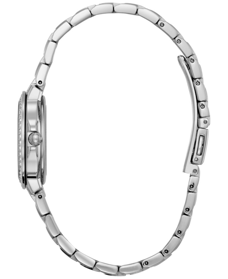 Women's Eco-Drive Crystal Accent Stainless Steel Bracelet Watch 28mm EW2340-58A