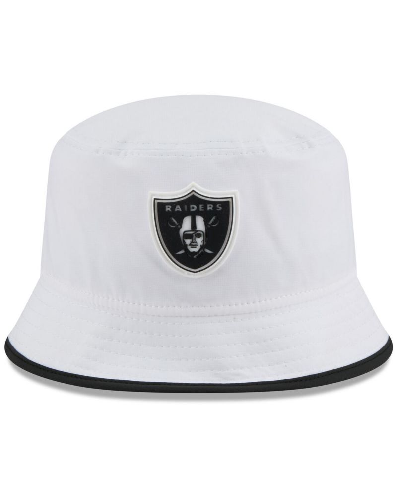 Men's White Las Vegas Raiders 2025 NFL Training Camp Stretch Bucket Hat